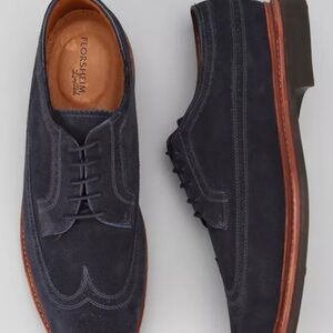 Florsheim Men's Dark Blue Suede Oxfords
